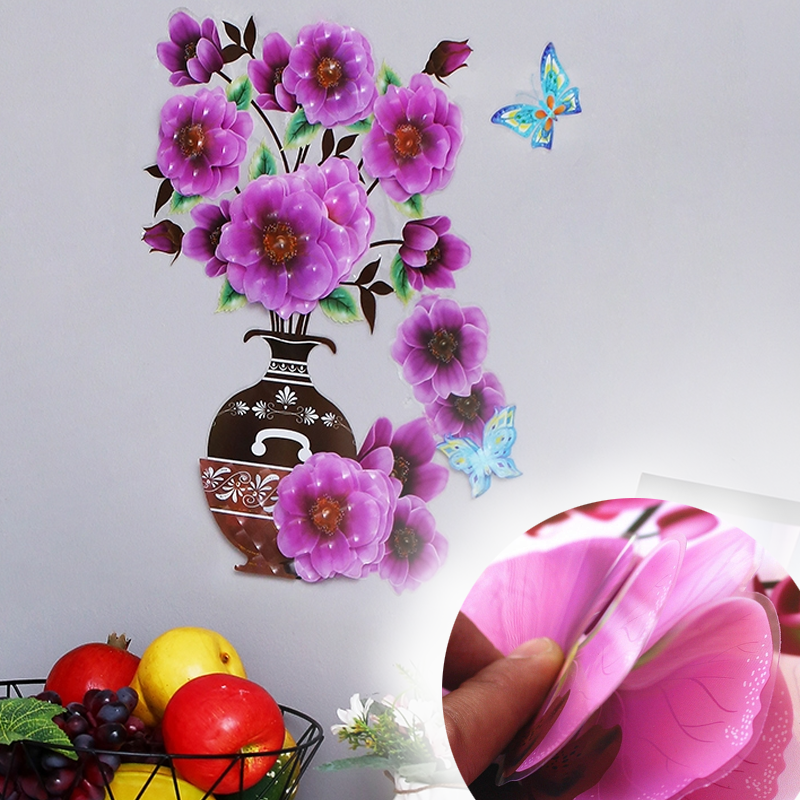 DIY Plant Vase 3D Stereo Stickers Self Adhesive