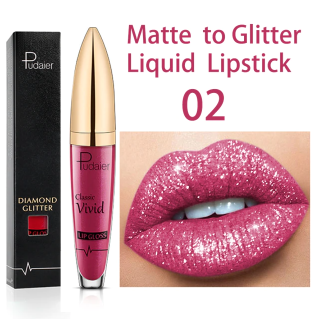 2021 PU LONG LASTING WATERPROOF DIAMOND SHIMMER METALLIC LIPCOLOR