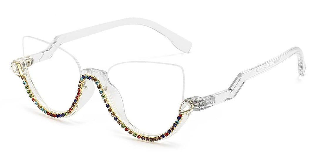 Cat eye Fancy Diamond Eyeglasses for Women