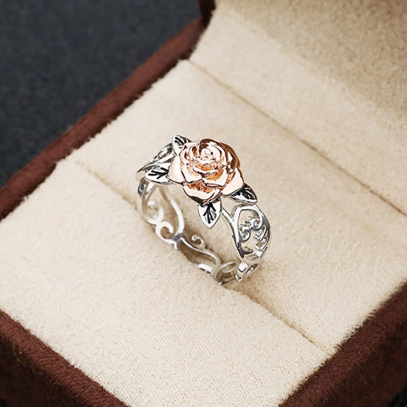 Exquisiter Forever Silver Rose Ring