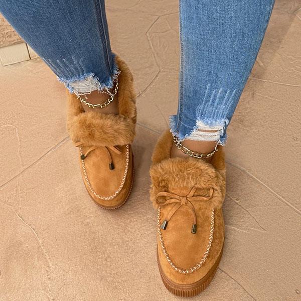 Casual Fashion Bowknot Snow Flats