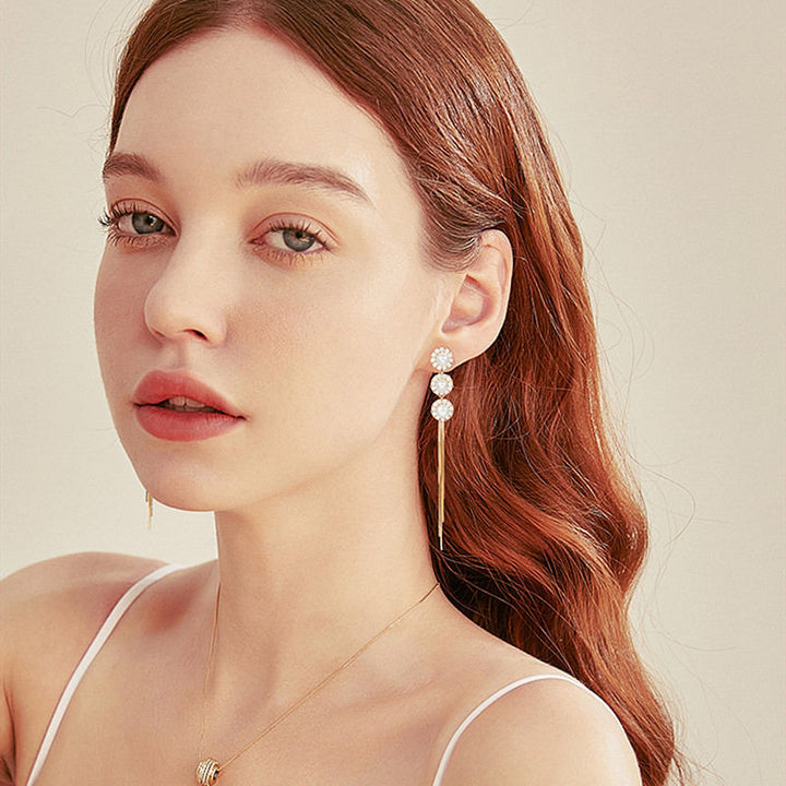 Pearl Tassel Earrings