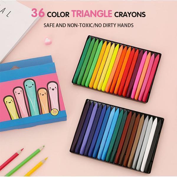 36 Colors Triangular Crayons