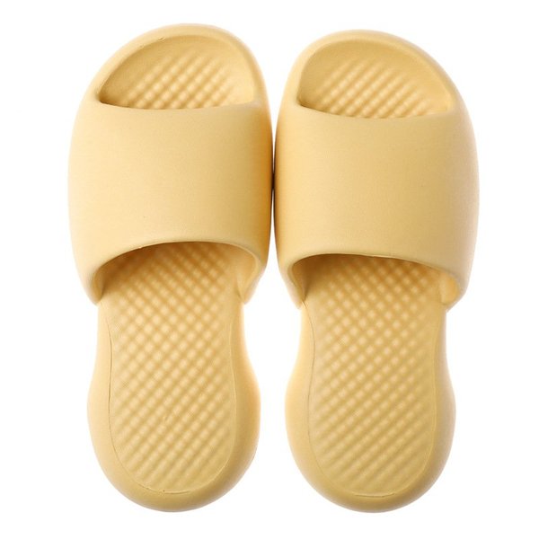 Non slip wear resistant thick soled super soft slippers