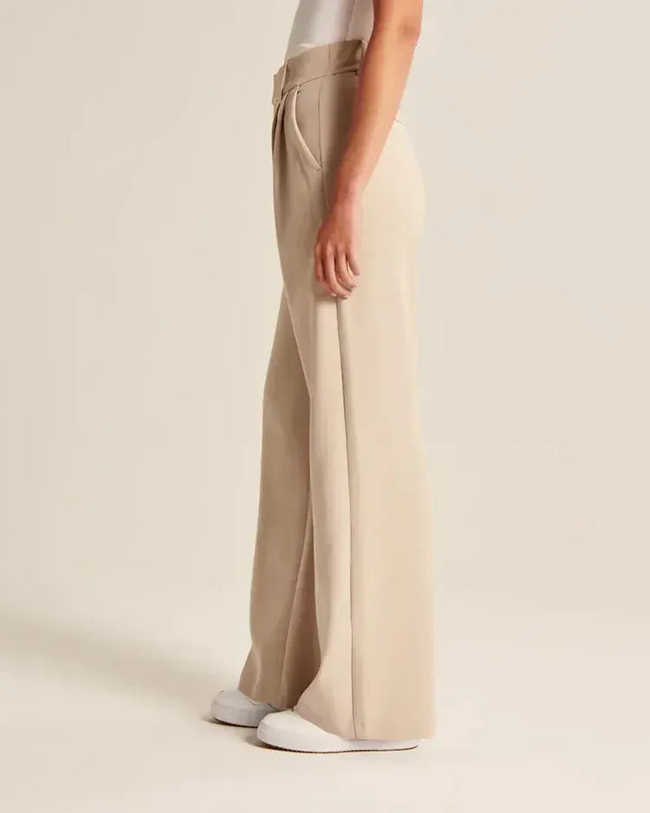 WOMENS EFFORTLESS TAILORED WIDE LEG PANTS