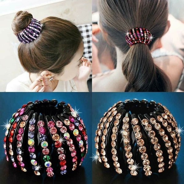 Rhinestone Birds Nest Hairpin