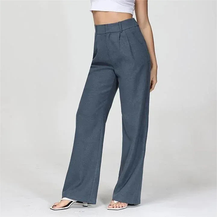 WOMENS EFFORTLESS TAILORED WIDE LEG PANTS