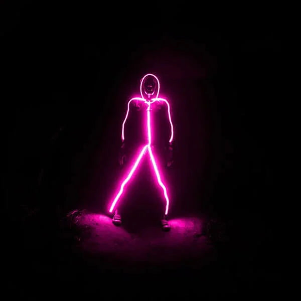 LED Stick Figure Kit EL Wire Cable LED Neon Dance Party DIY Costumes Clothing Luminous Light Decoration