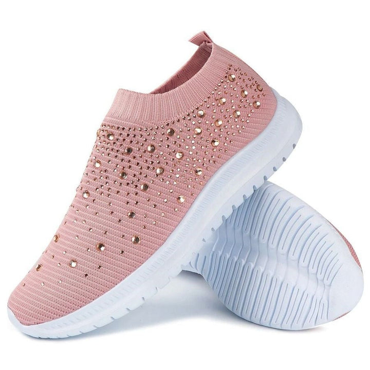 Womens Rhinestone Sports shoes Mesh shoes