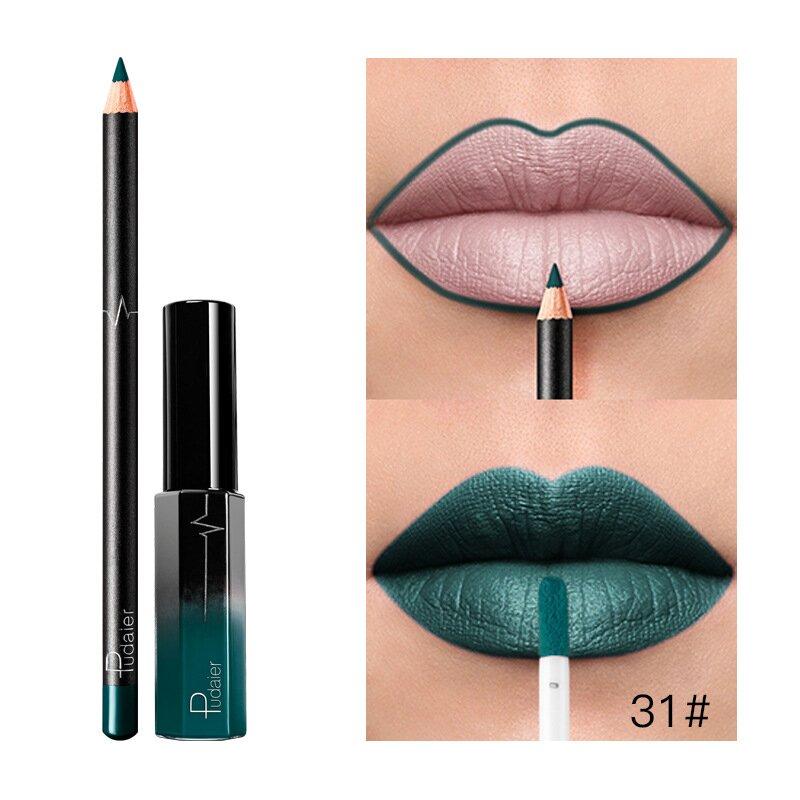 2 in 1 Lipstick Lipliner  Liquid Lipstick