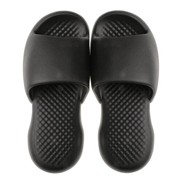 Non slip wear resistant thick soled super soft slippers