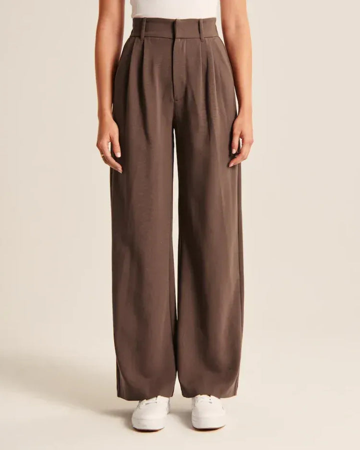 WOMENS EFFORTLESS TAILORED WIDE LEG PANTS