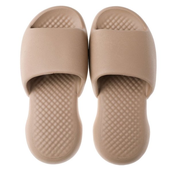 Non slip wear resistant thick soled super soft slippers