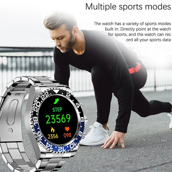 Multifunctional Bluetooth Talk Mens Casual Smart Watch