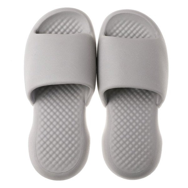 Non slip wear resistant thick soled super soft slippers