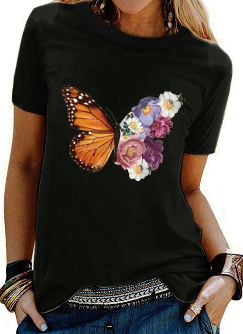 TP10279 Animal Round Neck Short Sleeve Casual T shirts