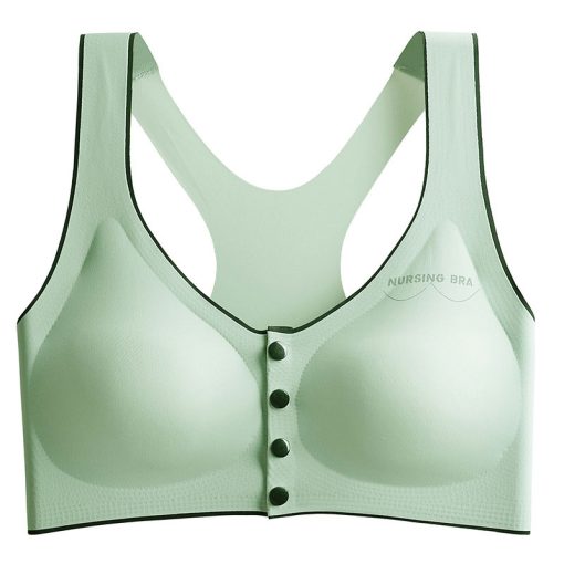 Plus Size M-7XL – 2022 New Arrival Plus Size Ice Silk Front Button Sleeping Yoga Bra