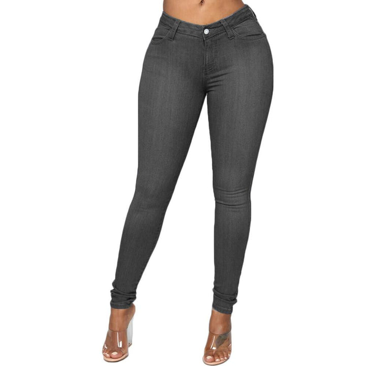 Women s tight fitting high waisted hip jeans