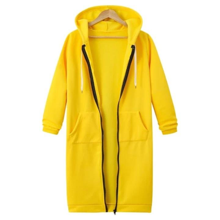 2024 Fall Winter Women s Long Hooded Sweatshirt