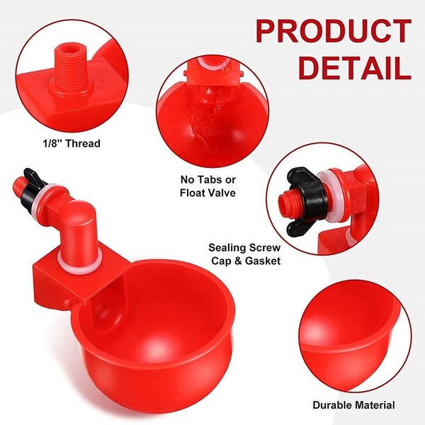 Automatic Chicken Water Cup Waterer Kit for Poultry