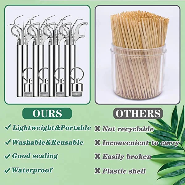 🎁Summer hot sale 🎁Stainless Steel Toothpick Set 7pcs