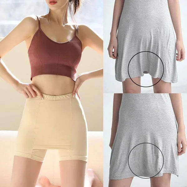 Double layer Front CrotchIce Silk Safety Shorts