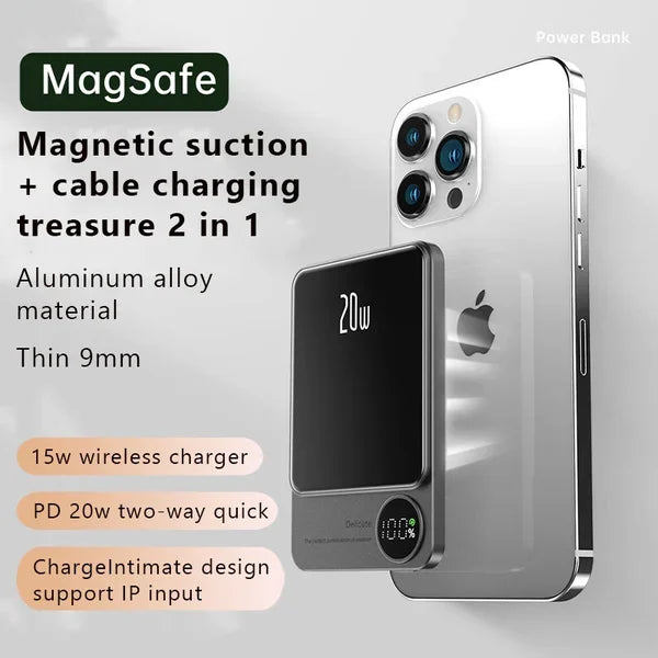 (🔥 Early Mothers Day Sale - 49% OFF)-Macsafe Powerbank Magnetic-(Buy 10000mAh save more)