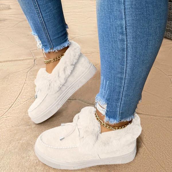 Casual Fashion Bowknot Snow Flats