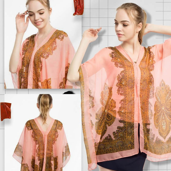 Versatile Sun Protection Chiffon Shawl