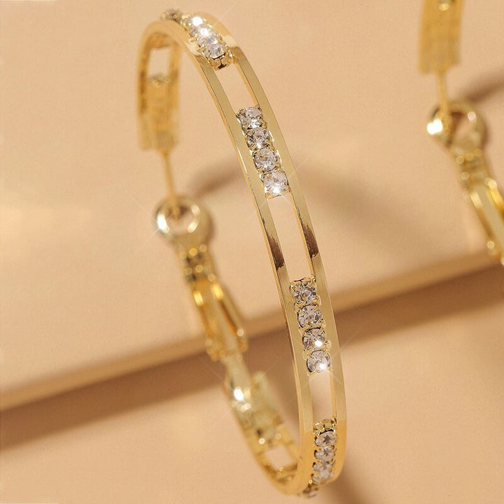 Sparkling Diamond Hoop Earrings