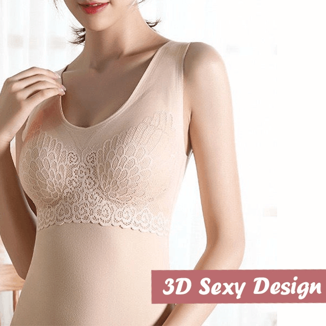 Thermal Fleece Cami Top With Built In Bra