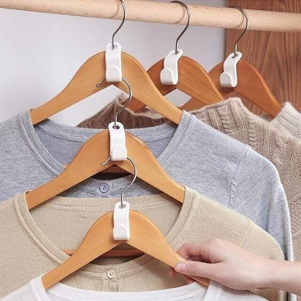 Space Saving Clothes Hanger Connector Hooks