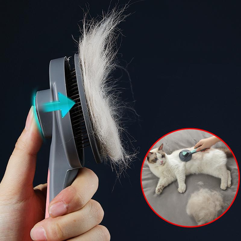 Elago Self Cleaning Slicker Brush For Dogs And Cats Pet Grooming Dematting Brush