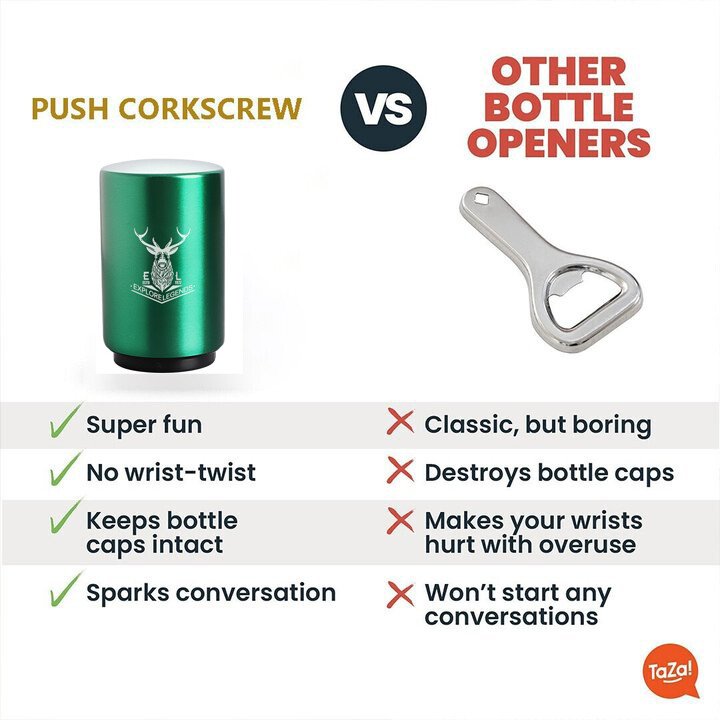 Push corkscrew