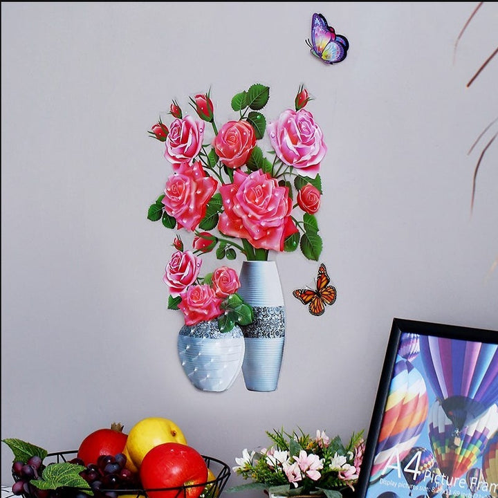 DIY Plant Vase 3D Stereo Stickers Self Adhesive