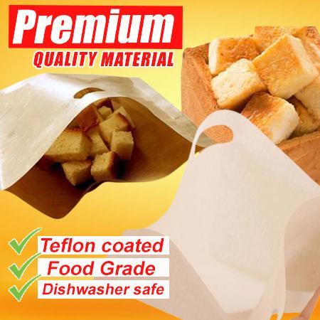 4Pcs Reusable Non Stick Toaster Bags