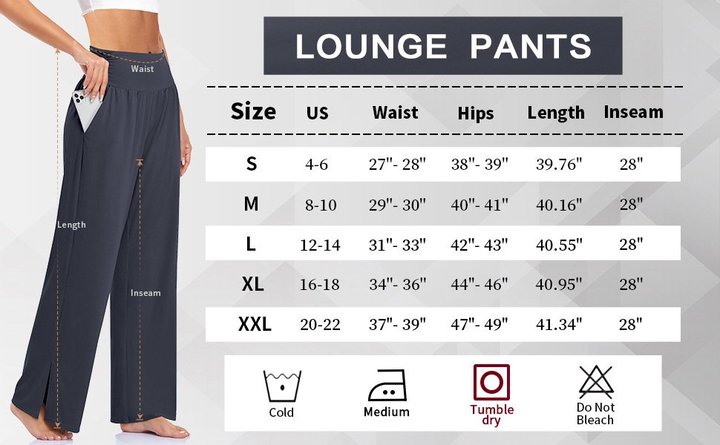 Womens Casual Full Length Loose Pants