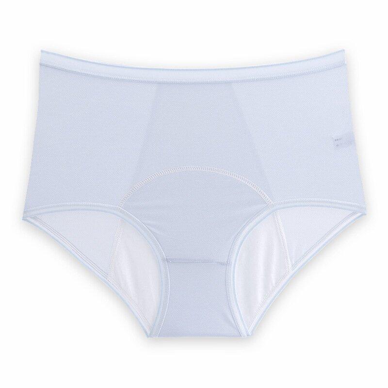 High Waist Leak Proof Ice Silk Panties Plus Size L 5XL