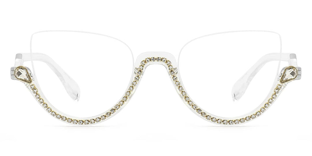 Cat eye Fancy Diamond Eyeglasses for Women