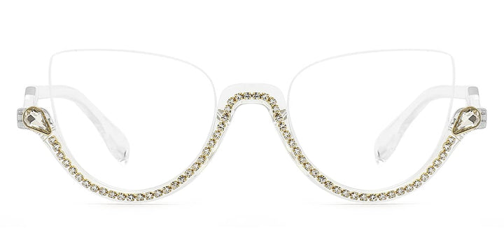 Cat eye Fancy Diamond Eyeglasses for Women