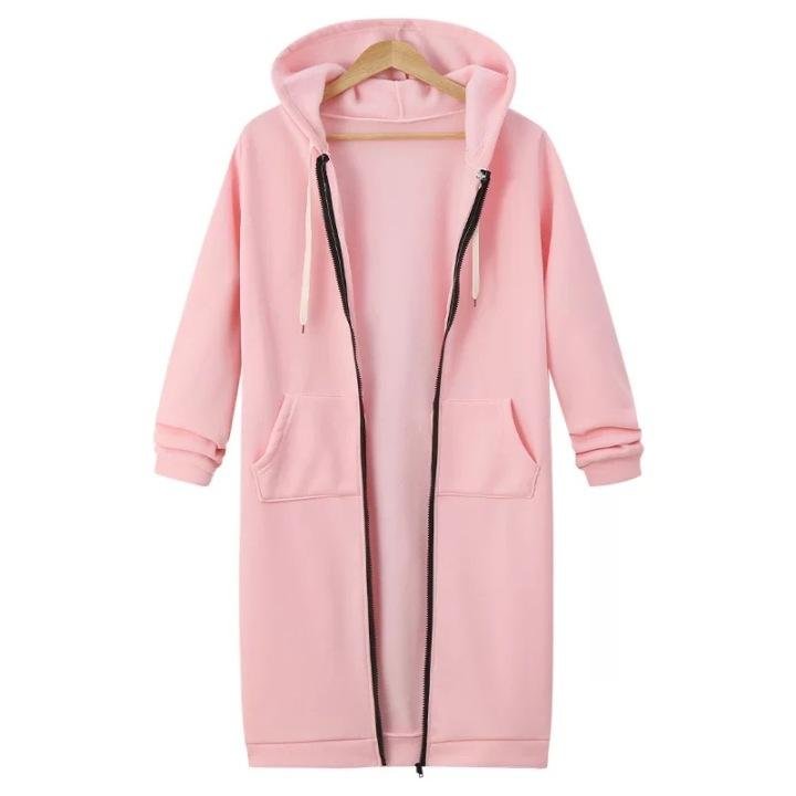 2024 Fall Winter Women s Long Hooded Sweatshirt