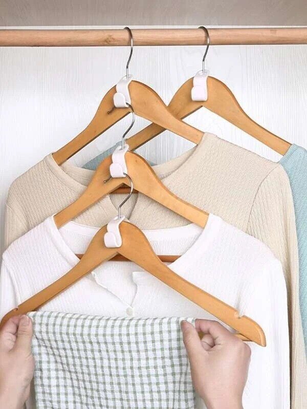 Space Saving Clothes Hanger Connector Hooks