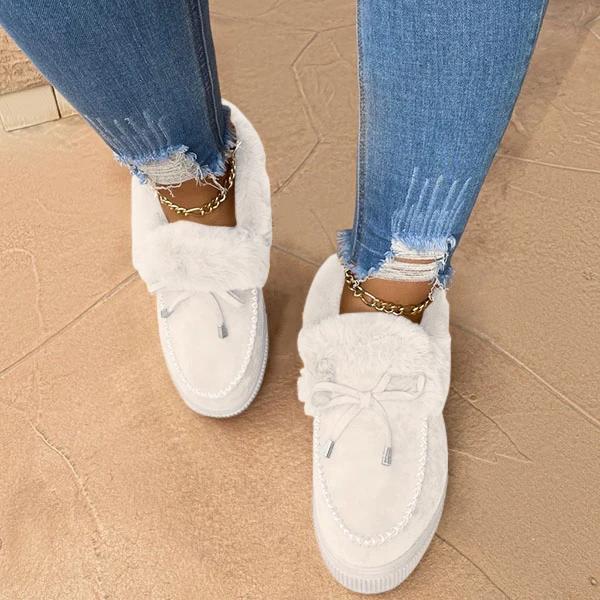 Casual Fashion Bowknot Snow Flats