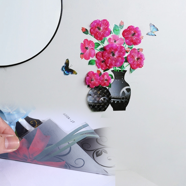 DIY Plant Vase 3D Stereo Stickers Self Adhesive