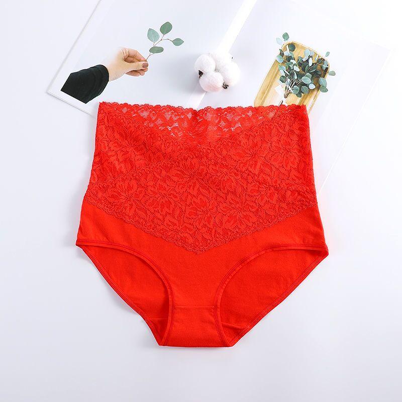 High Waist Underwear Women Cotton Lace Panties