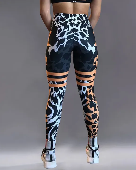 Allover Print High Waist Sports Leggings