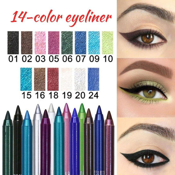 ONLY ABOUT $2 EACH 14 PCS 2-IN-1 LONG LASTING WATERPROOF EYELINER/EYE SHADOW PEN