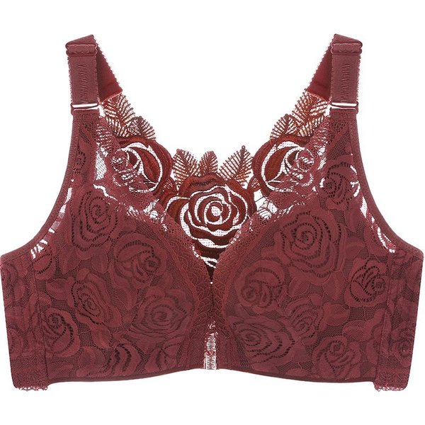 🎁 49% OFF🎁-- FitMe Rose Embroidery Front Closure Wirefree Bra