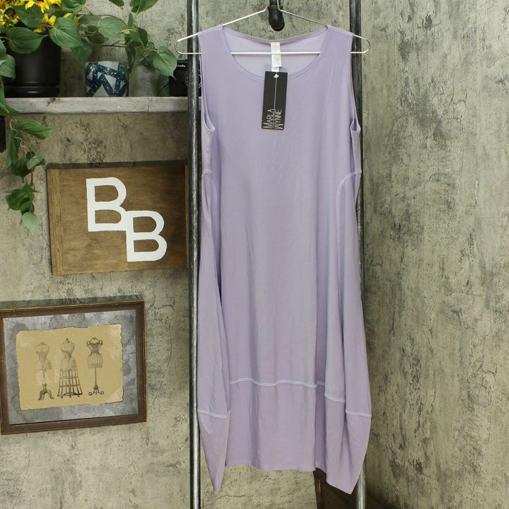 Matte Jersey Sleeveless Dress with Pockets