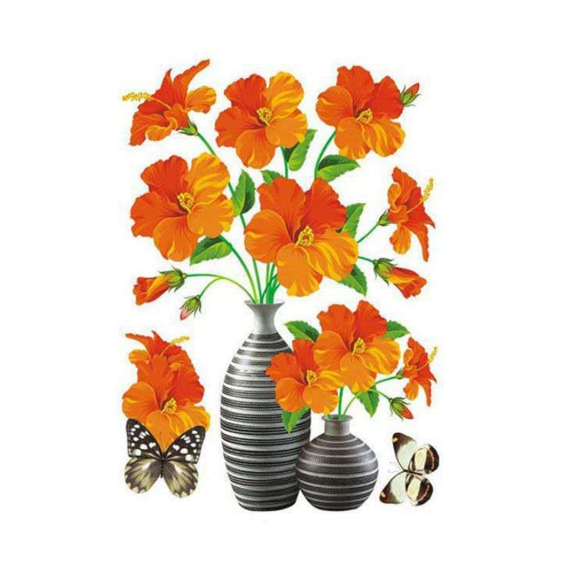 DIY Plant Vase 3D Stereo Stickers Self Adhesive